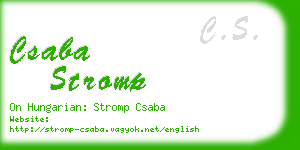 csaba stromp business card